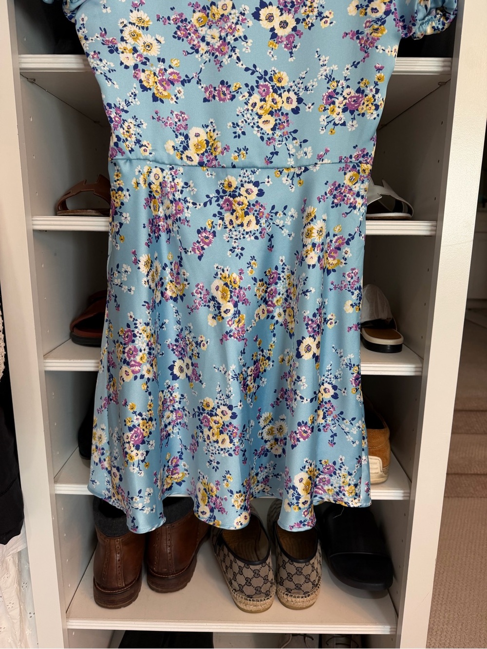 ZARA Sky Blue Floral Mini Dress - Picture 8 of 11